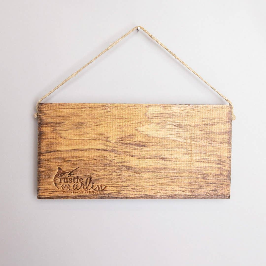 Rustic Marlin Decorations Love and Light Twine Hanging Sign
