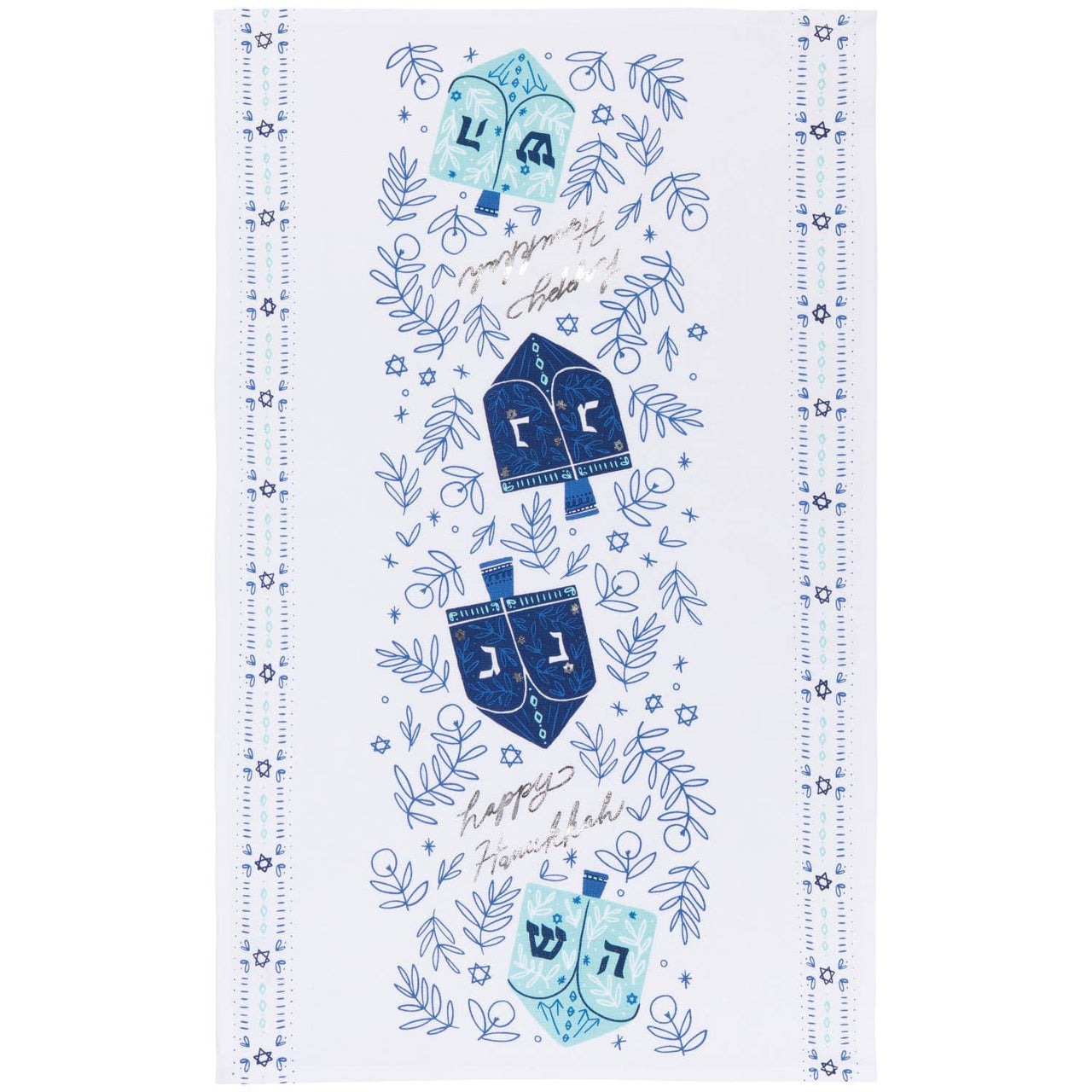 Danica Jubilee - Metallic Dreidels Dishtowel - ModernTribe