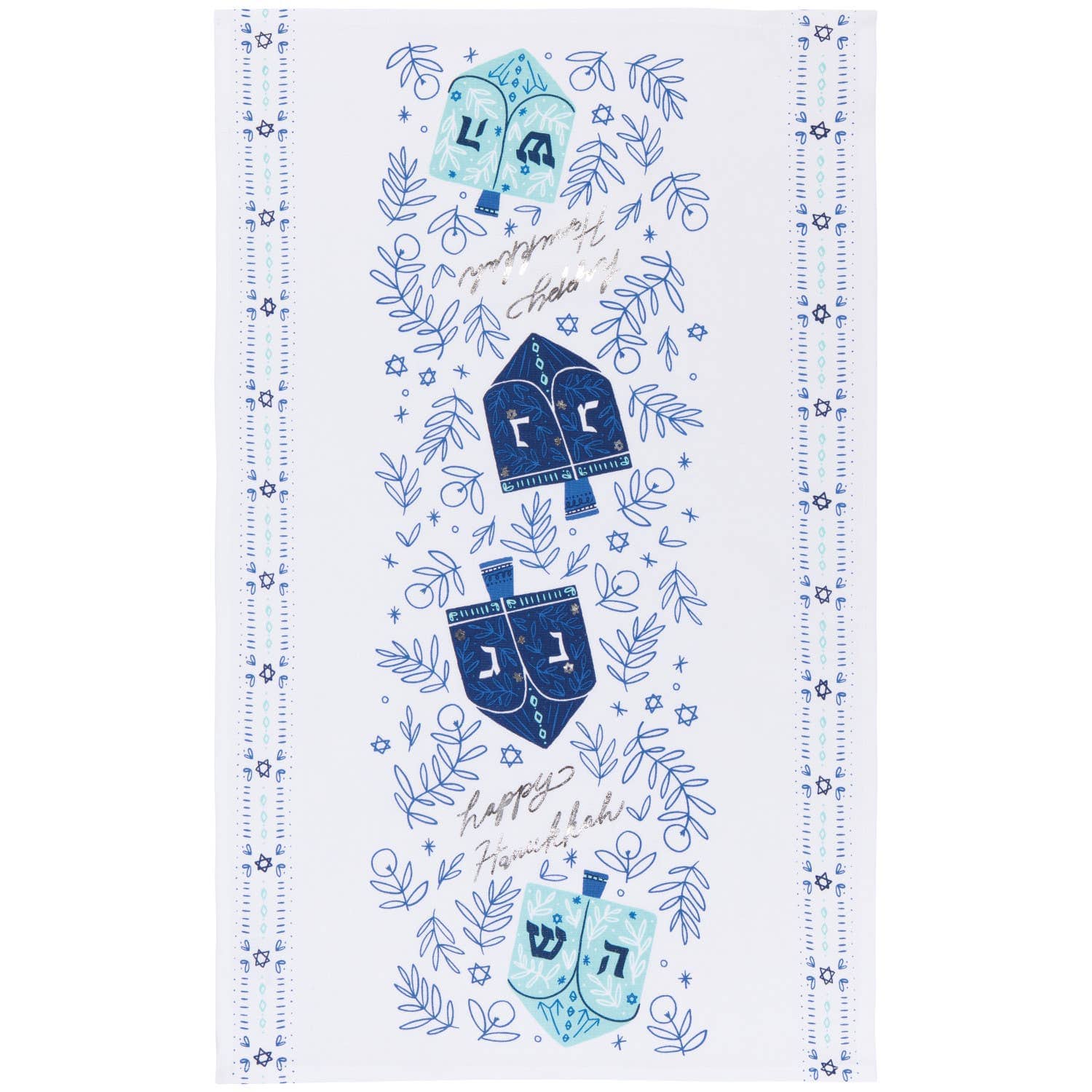 Danica Jubilee Tea Towels Dreidels Dishtowel