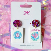 Sandy + Rizzo - Party Mahjong Dangle Earrings - ModernTribe