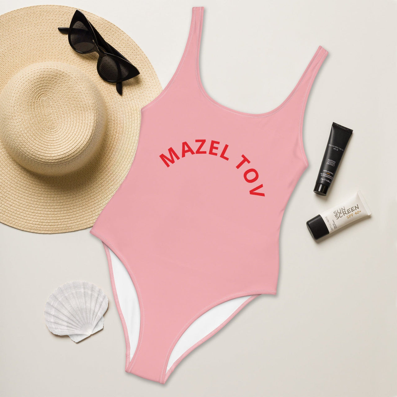 ModernTribe Apparel - Mazel Tov One - Piece Swimsuit (Sizes XS - 3XL) - ModernTribe