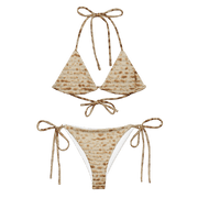 ModernTribe Matzah-Print Recycled String Bikini (Size 2XS - 6XL)