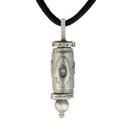 Emily Rosenfeld Necklaces Silver Amulet Prayer Wheel Pendent by Emily Rosenfeld