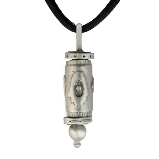 Amulet Prayer Wheel Pendent by Emily Rosenfeld