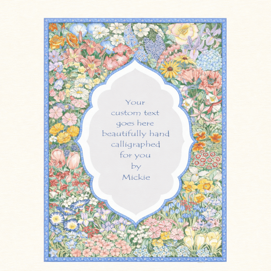 Hand-Painted Arabesque Garden Original Ketubah by Mickie Caspi