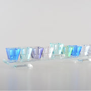 Blue Glass Menorah - view 3