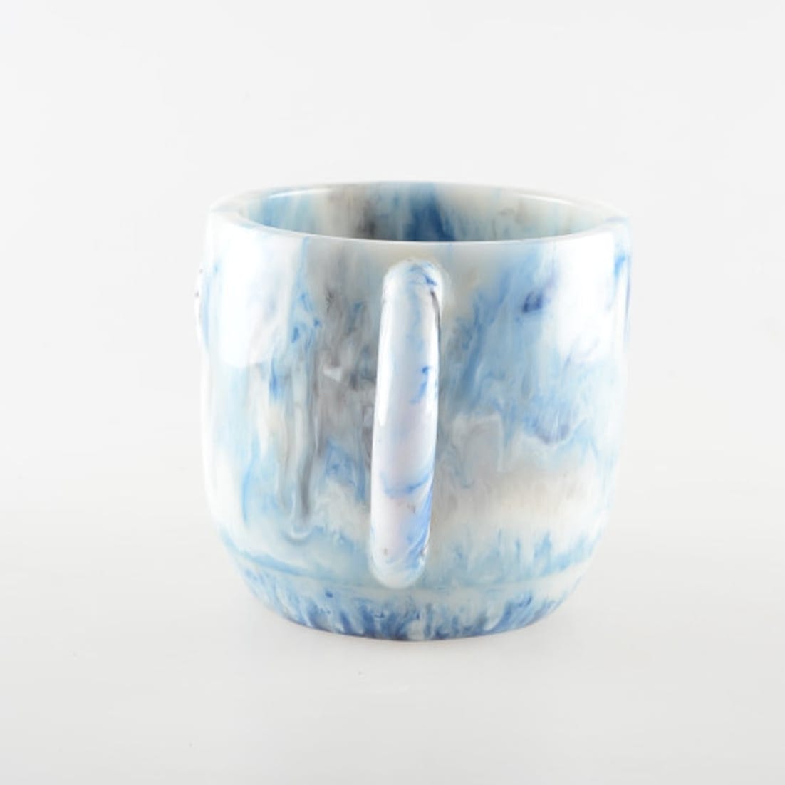 Blue Marbled Resin Washing Cup - view 3