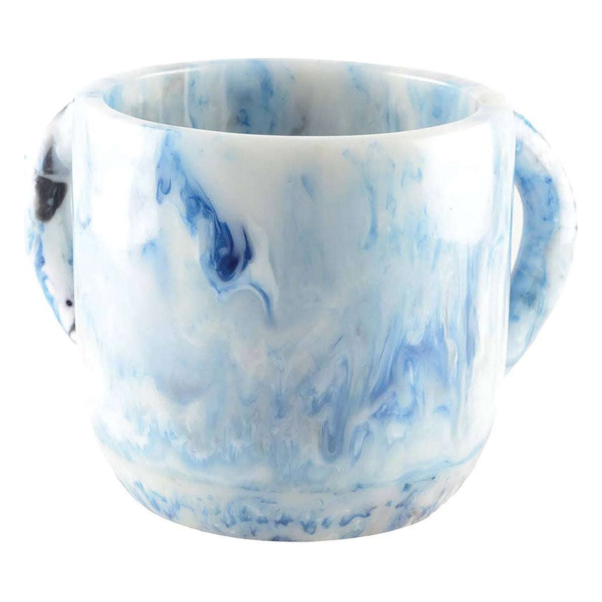 Blue Marbled Resin Washing Cup