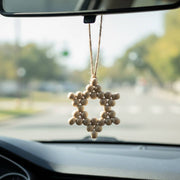 Handmade By Uruba - Handmade Wooden Bead Star of David Ornament - ModernTribe