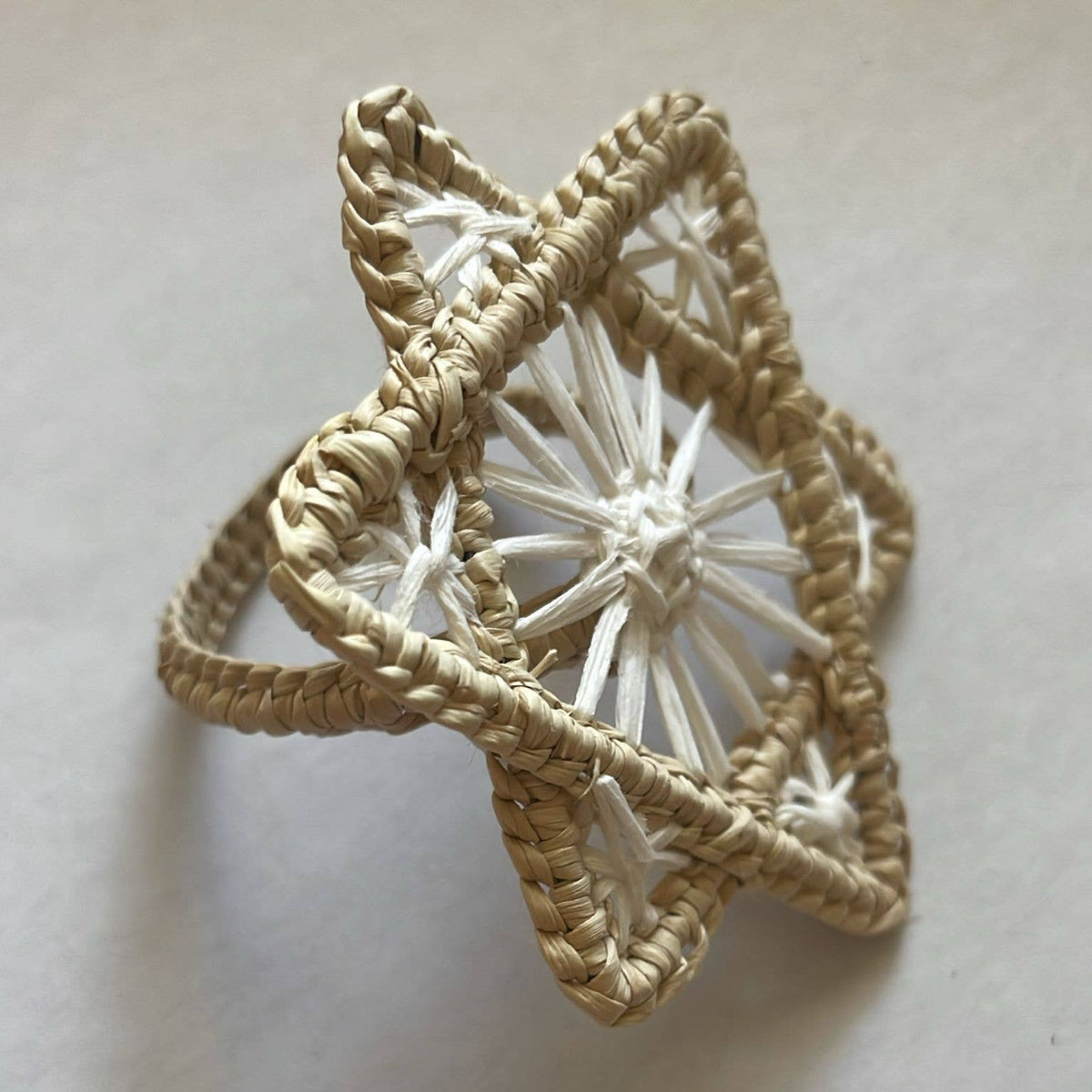 Klatso - Handwoven Star of David Napkin Ring - Cream - ModernTribe