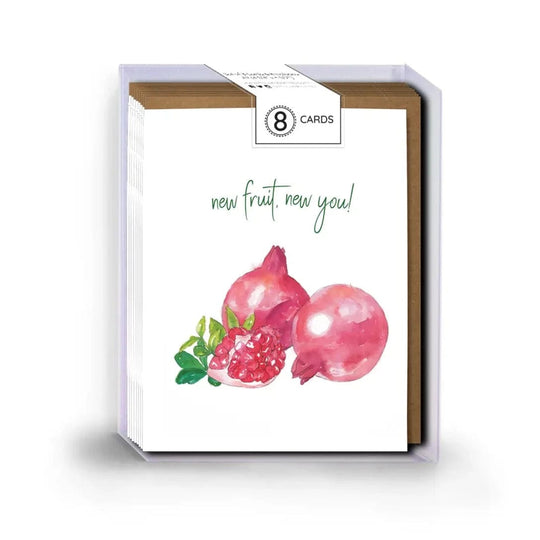 Rosh Hashanah New Fruit Cards, Box of 8