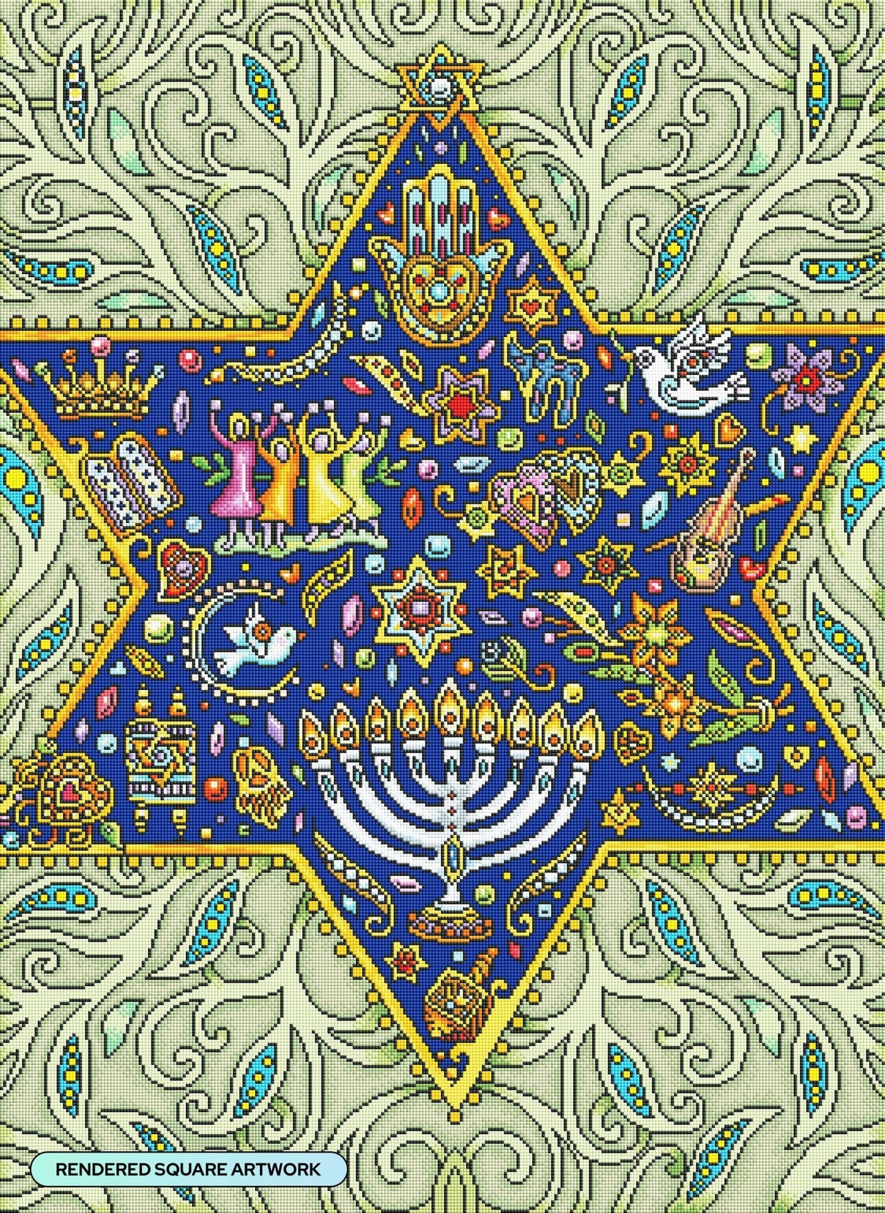 Diamond Art Club - The Joy of Hanukkah Star DIY Diamond Painting Craft - ModernTribe