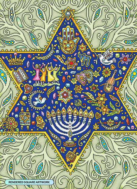 The Joy of Hanukkah Star DIY Diamond Painting Craft