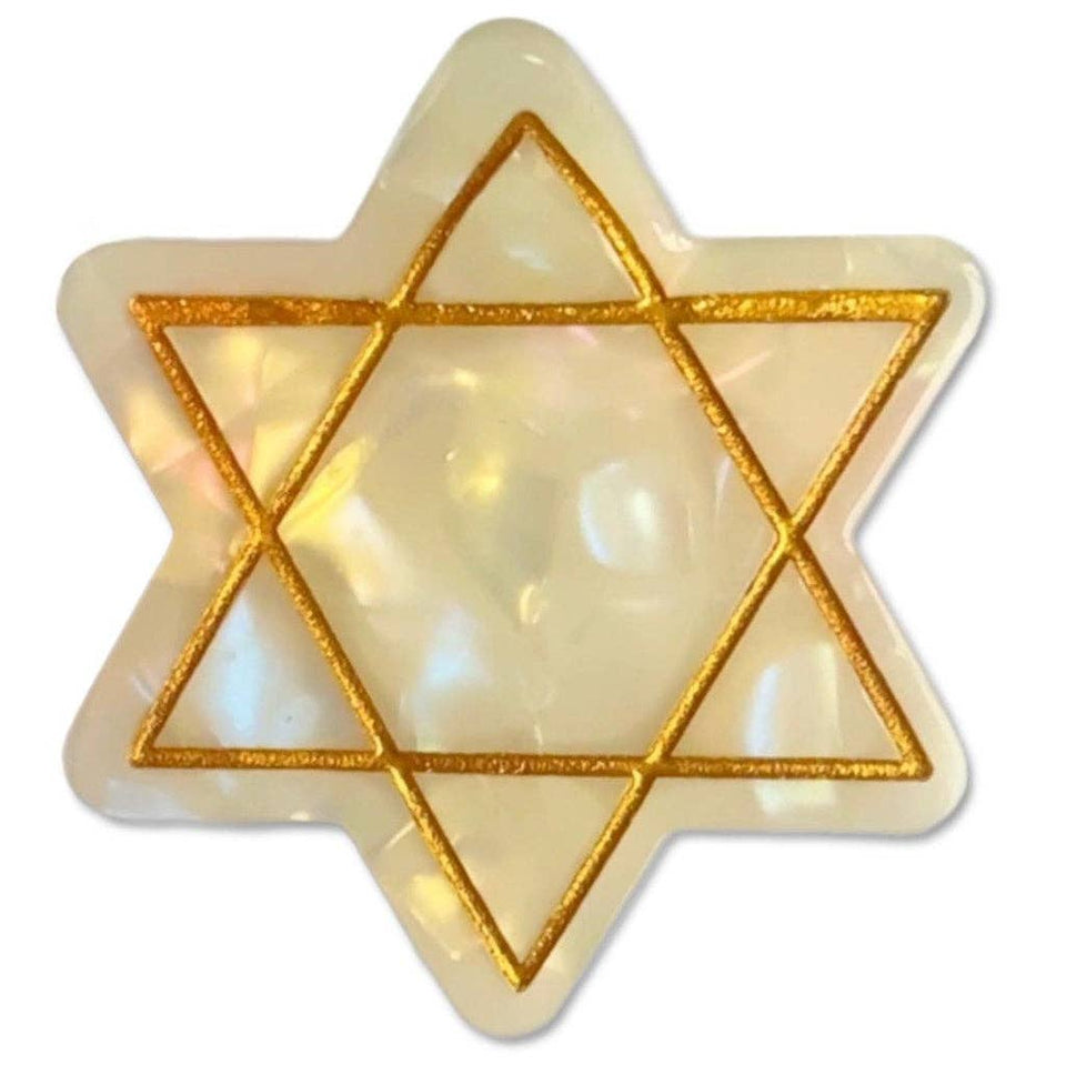 Moo G Clips - Star of David Hair Claw - Cream - ModernTribe