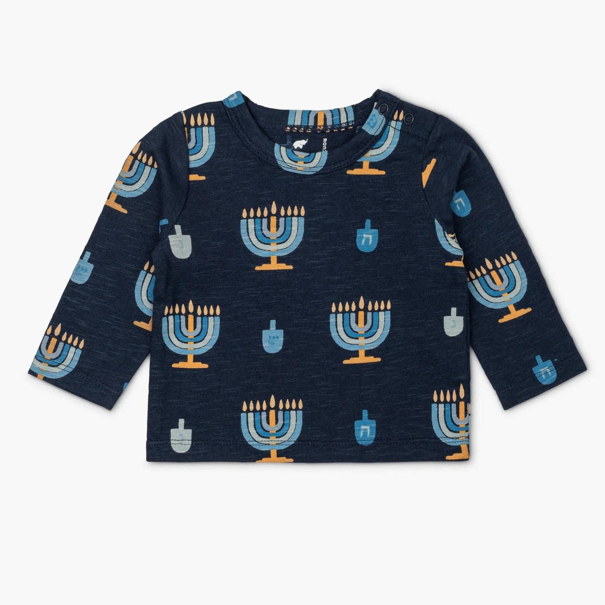 Monica + Andy - Baby Menorah and Dreidel Crew Tee by Monica + Andy - (Sizes 0 - 24M) - ModernTribe