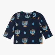 Monica + Andy Kids Menorah and Dreidel Crew Tee (2T-14)