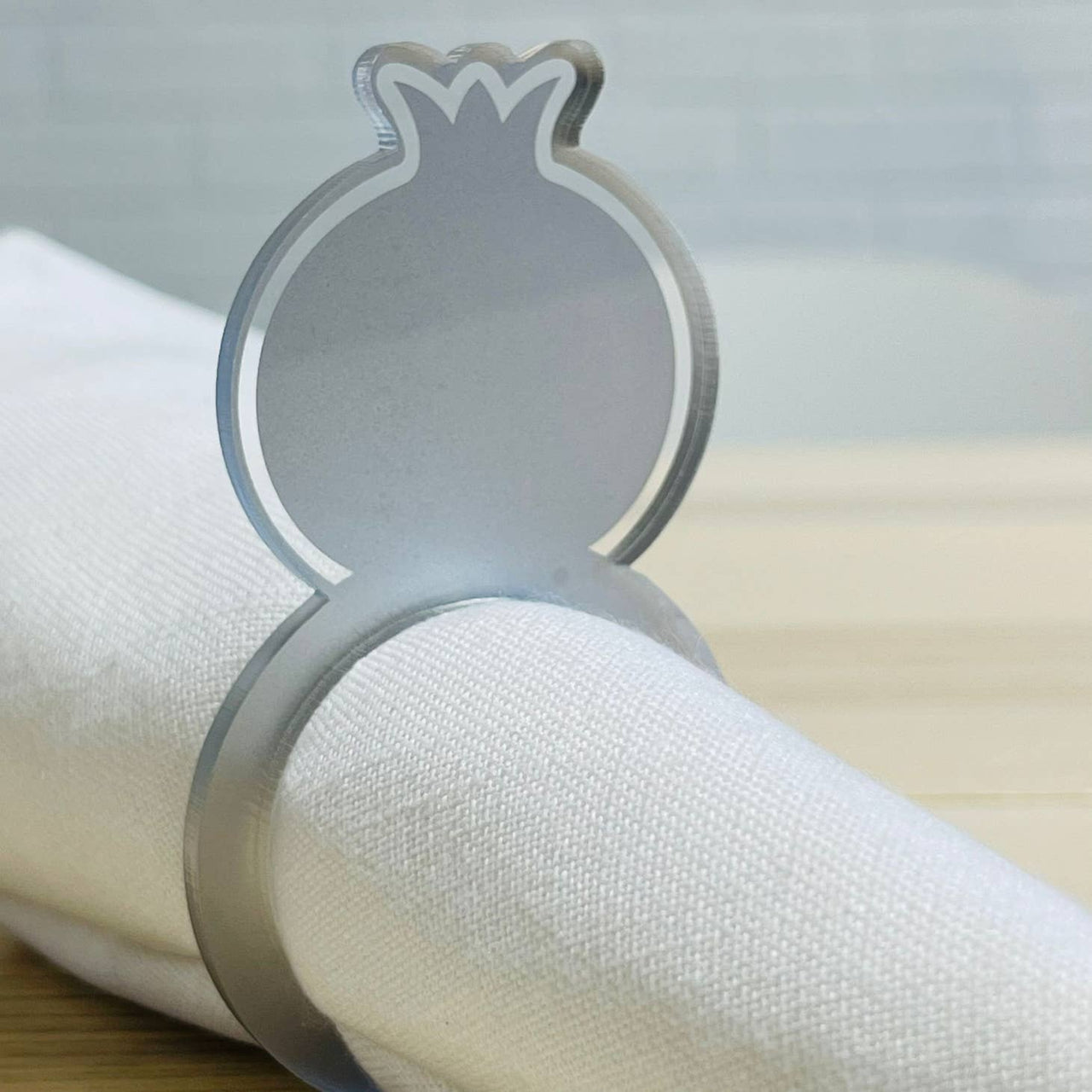 Broderies De France - Set of 6 Pomegranate Napkin Rings - (Choice of Colors) - ModernTribe