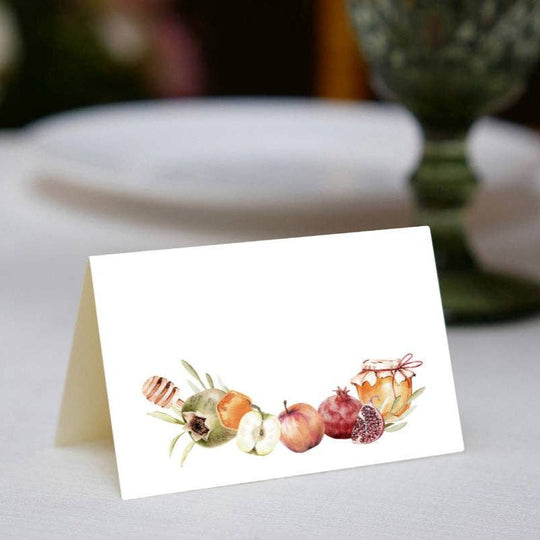 Apples and Honey Rosh Hashanah Place Cards - Pack of 24