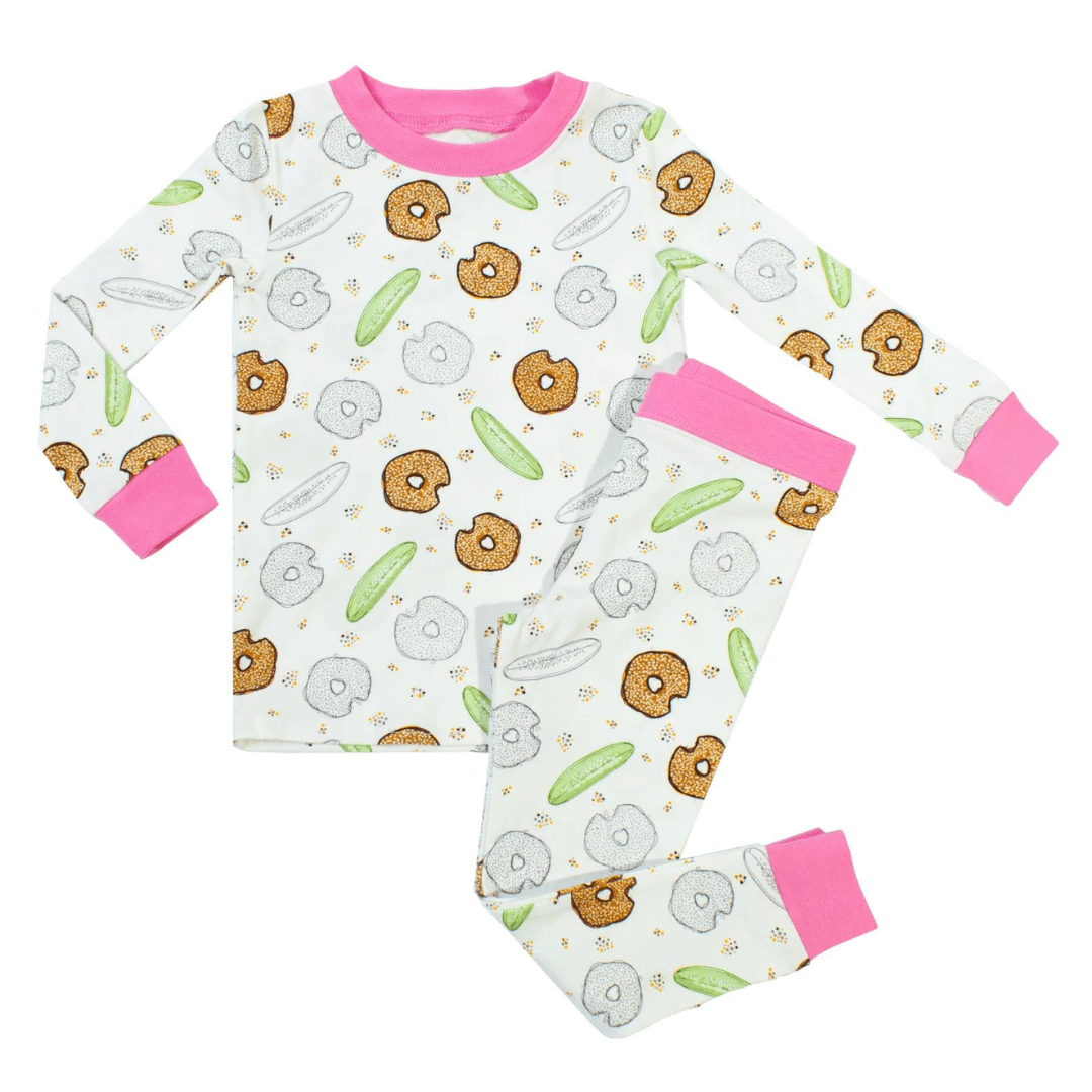 Piccoliny - Pickle Bagel Pink Two Piece Pajamas Set - (Kids Unisex Sizes 2T - 8) - ModernTribe