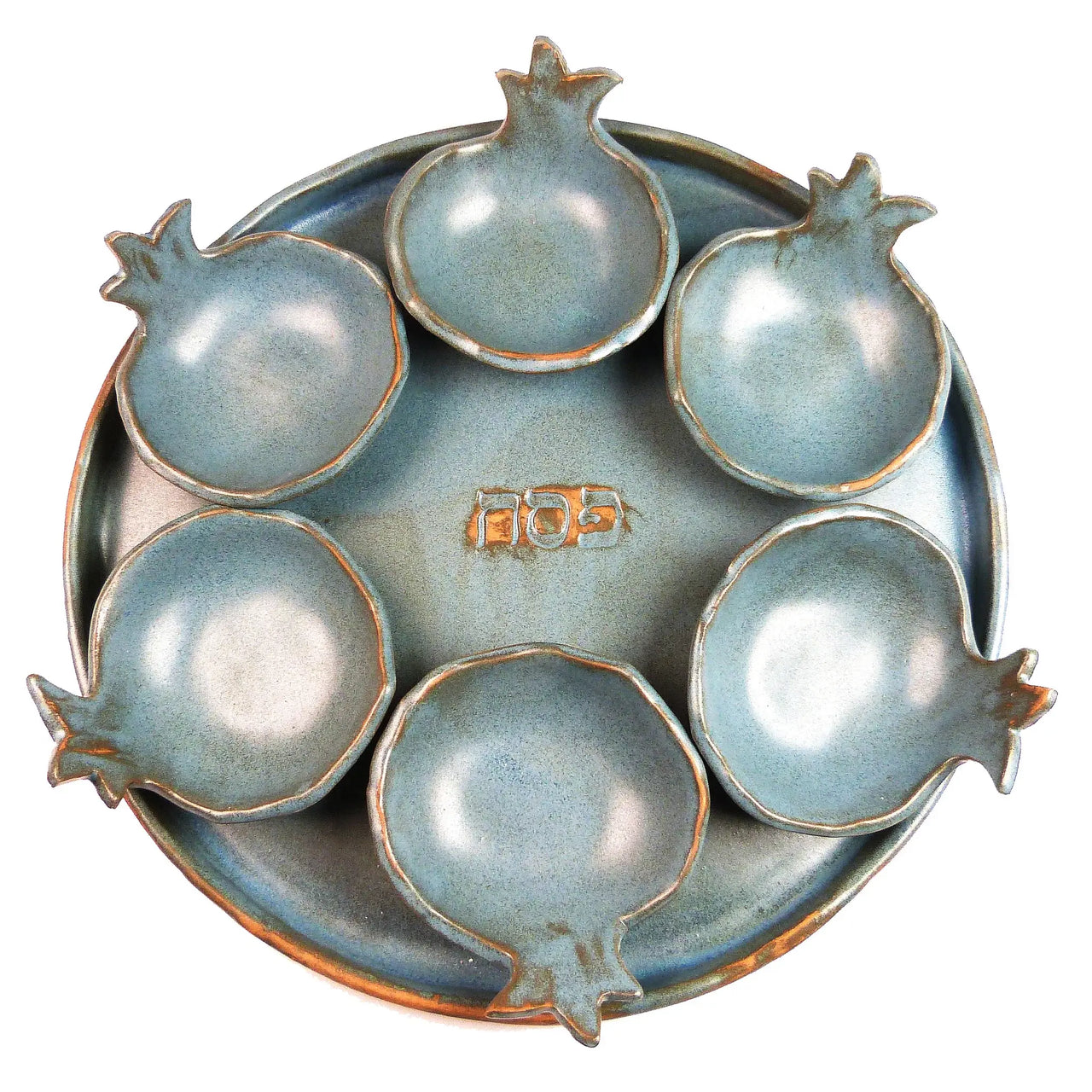 Calypso Chile - Granada Ceramic Seder Plate - Blue - ModernTribe