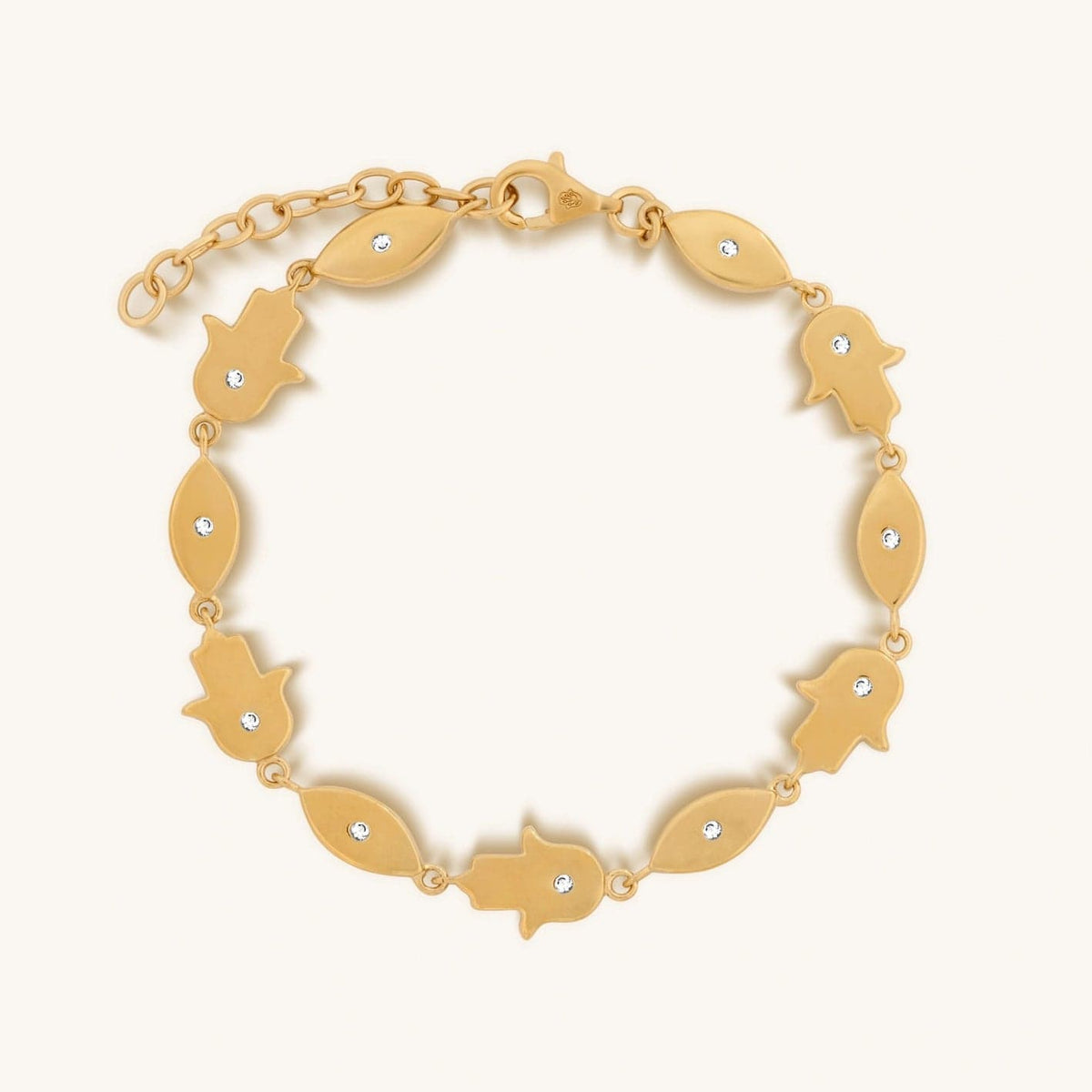 Karma and Luck - Illuminated Paths Evil Eye and Hamsa Diamond Bracelet - ModernTribe