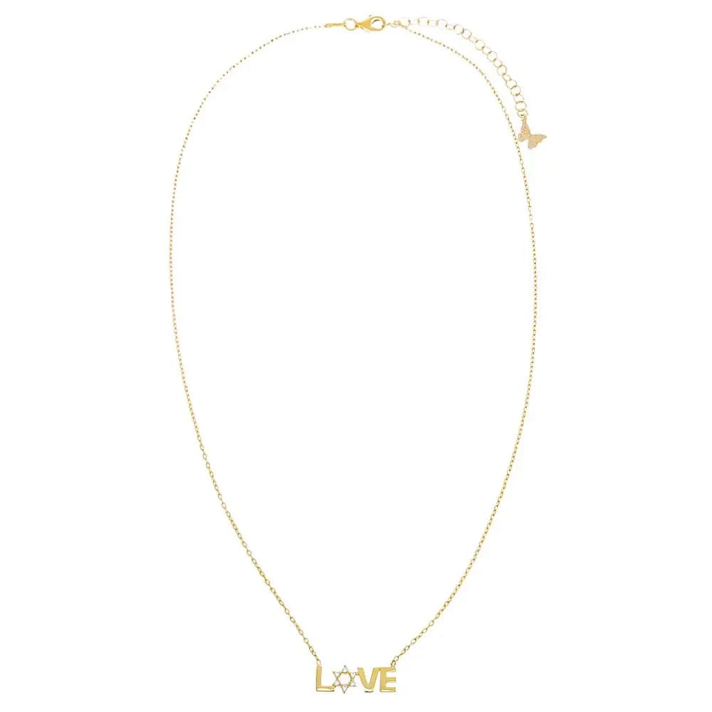 By Adina Eden - Star of David Love Necklace - Gold - ModernTribe