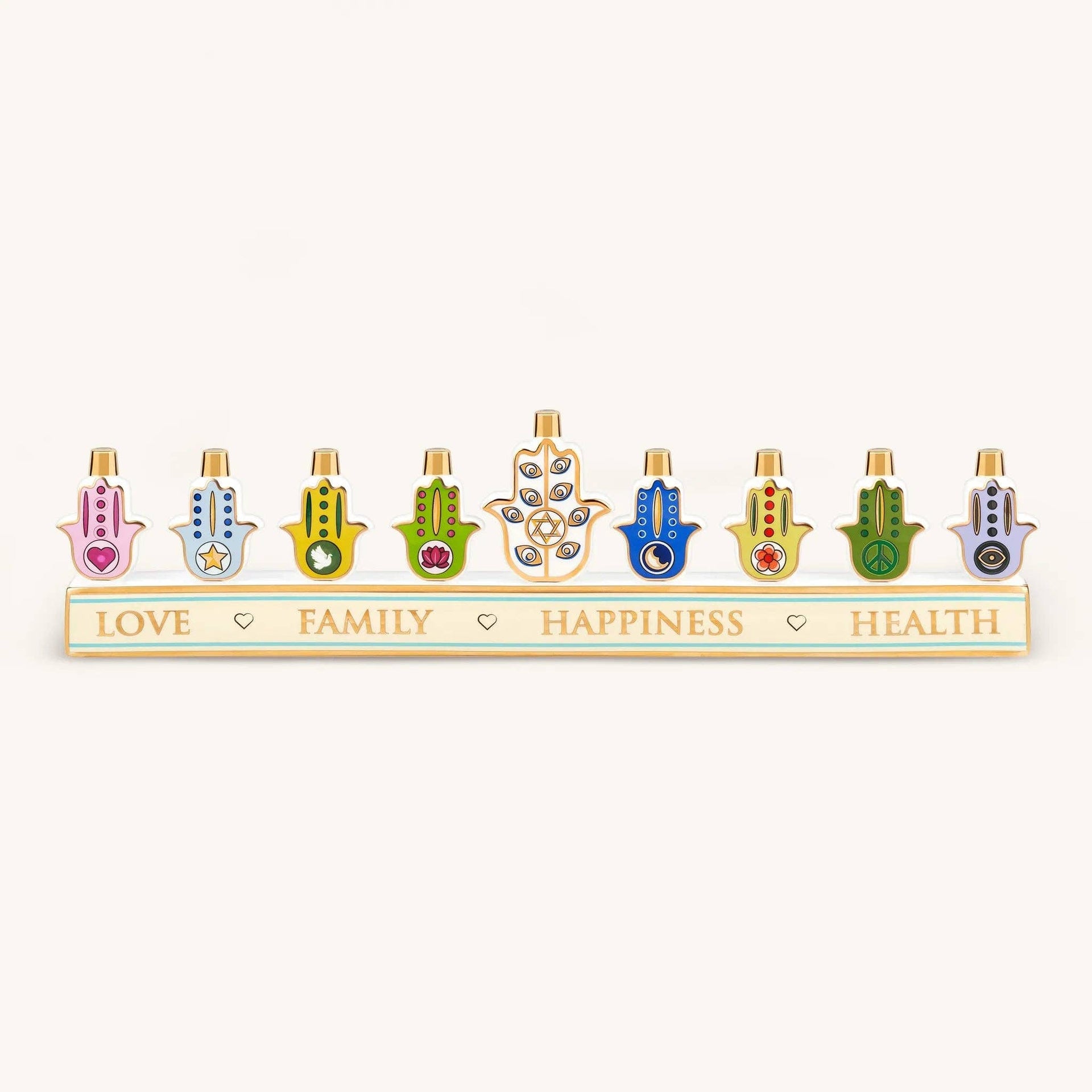 Karma and Luck Menorahs Sacred Traditions Hamsa Menorah