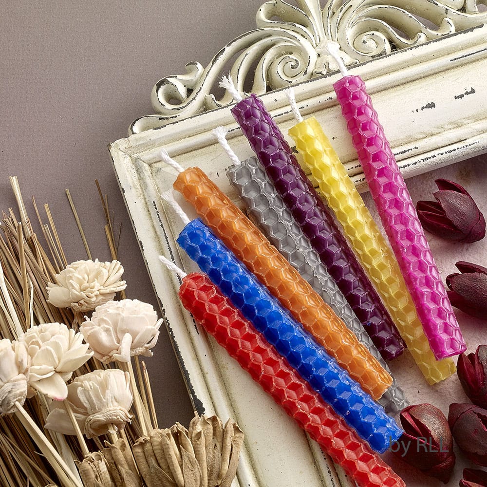 Rite Lite Hanukkah Candles Multicolored Beeswax Hanukkah Candles
