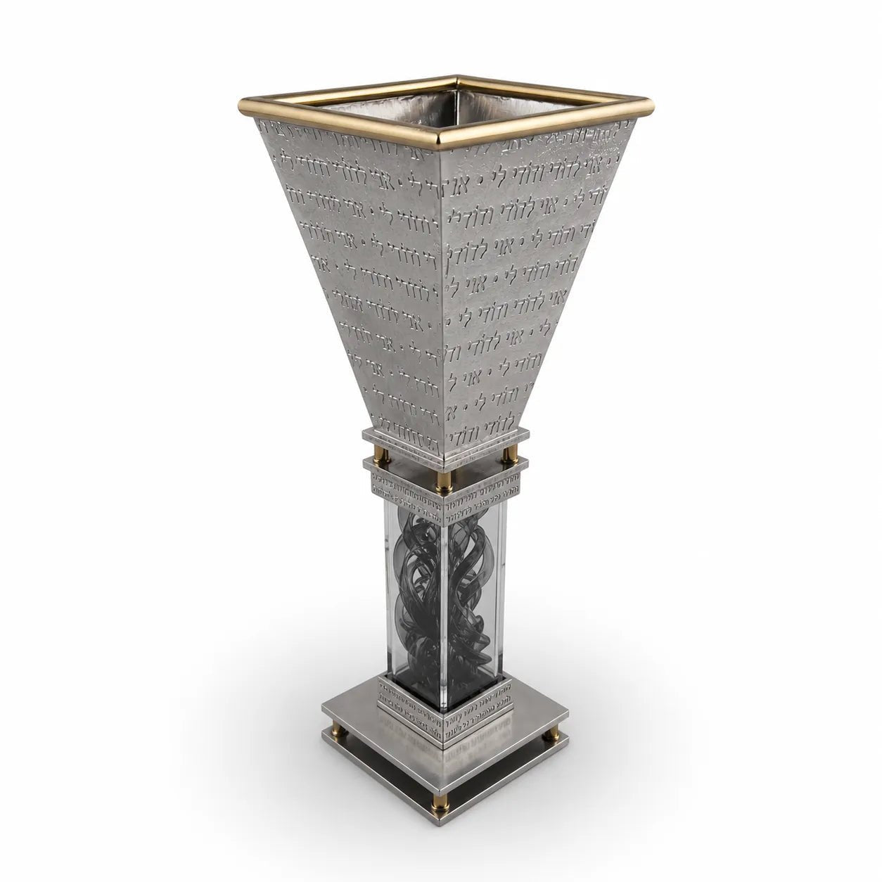 Joy Stember - Wedding Glass Keepsake Square Kiddush Cup by Joy Stember - (Choice of Pattern) - ModernTribe