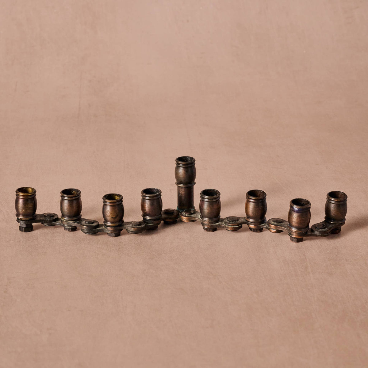 Ten Thousand Villages Menorahs Recycled Bicycle Chain Menorah