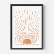 The Verse Prints Hebrew Shema and Modeh Ani Sunrise and Sunset Wall Art Prints - Set of 2