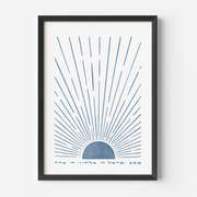The Verse Prints Hebrew Shema and Modeh Ani Sunrise and Sunset Wall Art Prints - Set of 2