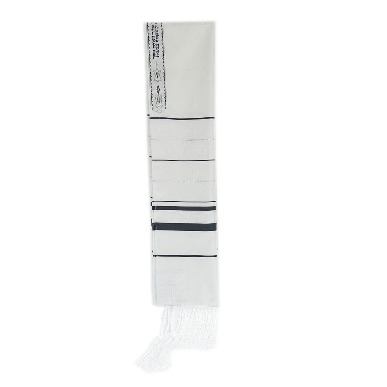 Zion Tallis Tallises Black and Silver Stripe Shvotim Tallis