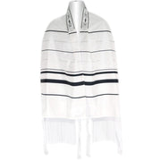 Zion Tallis Tallises Black and Silver Stripe Shvotim Tallis