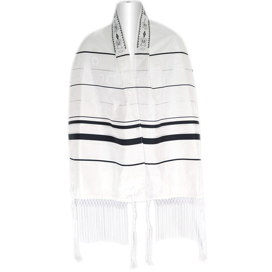 Black and Silver Stripe Shvotim Tallis