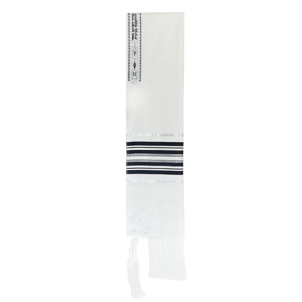 Zion Tallis Tallises Black and Silver Striped Ariel Tallis