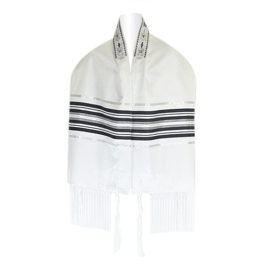 Black and Silver Striped Ariel Tallis