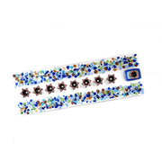 Shevi B Glass Creations - Fused Blue Glass Stone Menorah - ModernTribe
