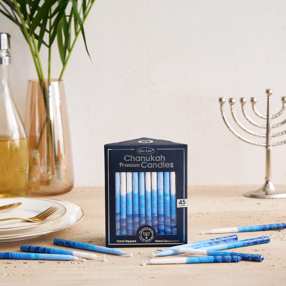 Rite Lite Hanukkah Candles Blue, Light Blue and White Premium Hanukkah Candles