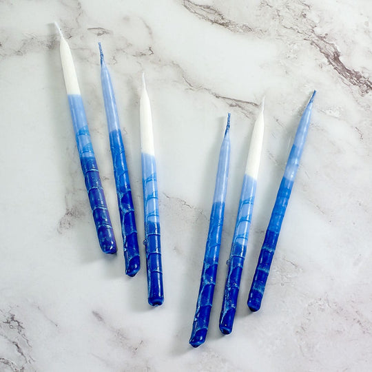 Blue, Light Blue and White Premium Hanukkah Candles