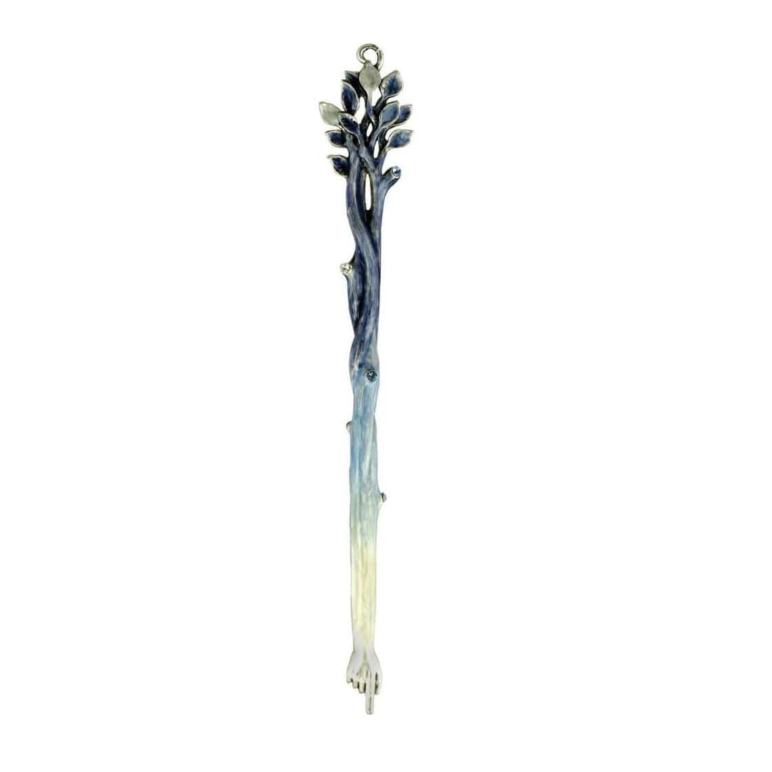 Quest Collection Yads Silver-Plated Tree of Life Yad - Blue
