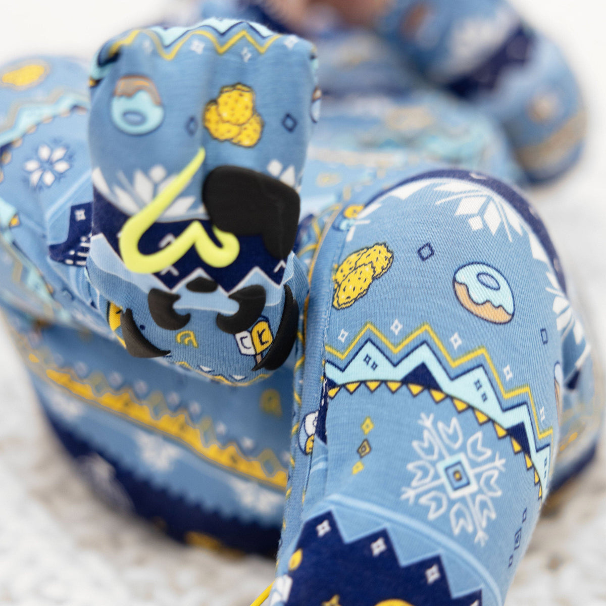 Bellabu Bear Pajamas Hanukkah Fair Isle Bamboo Convertible Footie by Bellabu Bear - (Baby Sizes 0 - 18M)