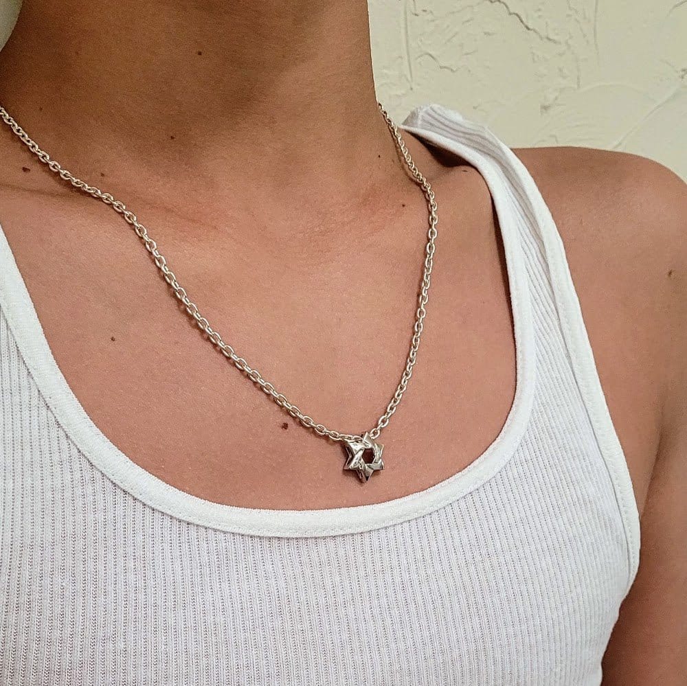 Alef Bet - Geometric Star of David Necklace - ModernTribe