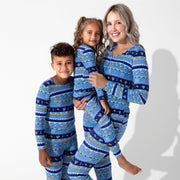 Bellabu Bear Pajamas Hanukkah Fair Isle Bamboo Kids Pajamas by Bellabu Bear - (Unisex Sizes 18M - 14)