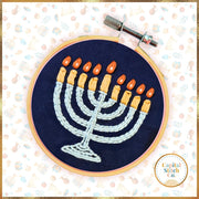 Capital Stitch Co. Crafts Default Mini Hanukkiah Embroidery Craft Kit