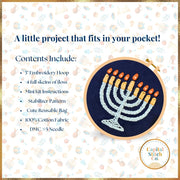 Capital Stitch Co. Crafts Default Mini Hanukkiah Embroidery Craft Kit