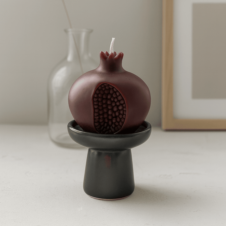 Aroma Therapy Candle - Handmade Pomegranate Candle - Burgundy or Red - ModernTribe