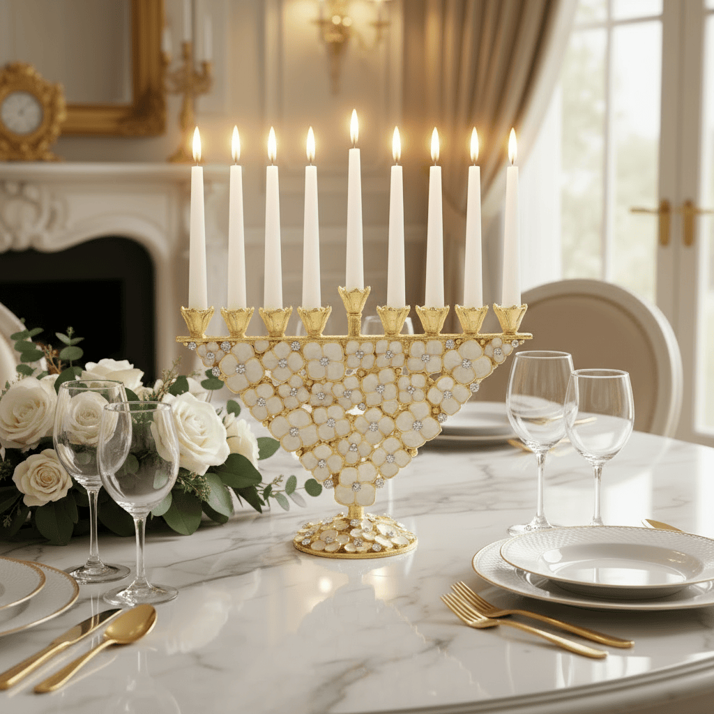 Olivia Riegel Menorahs Dogwood Menorah by Olivia Riegel