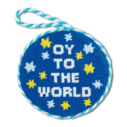 Furbish Studio Ornaments Oy To The World Needlepoint Ornament