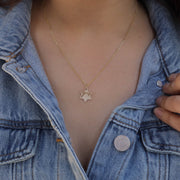 HOTCROWN - Heroism Star of David Solid Necklace - 14k Yellow, Rose or White Gold - ModernTribe